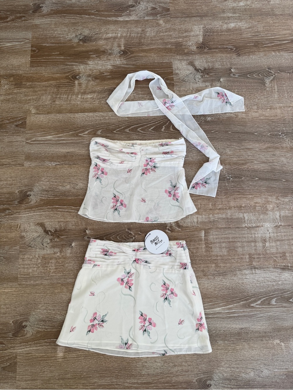 Princess Polly Cream Floral 3 piece matching set